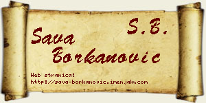 Sava Borkanović vizit kartica